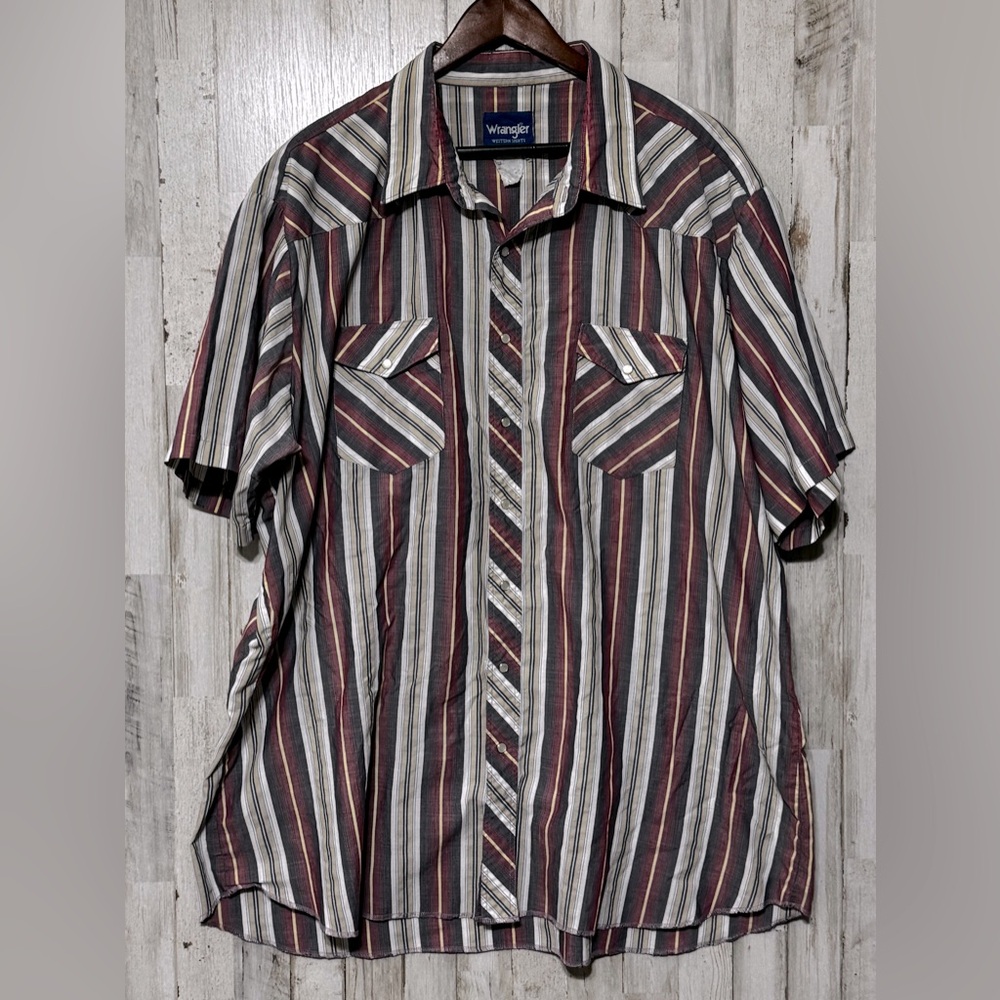 Vintage‎ Wrangler Pearl Snap 3XL
